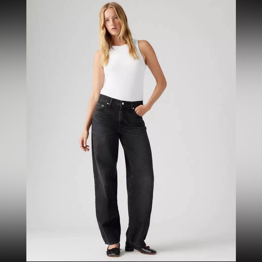 Levi’s Women’s Baggy Dad Jeans | Size 31 | Gray-Black